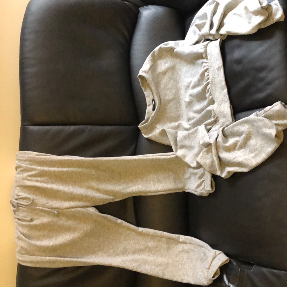 Matching grey outfit